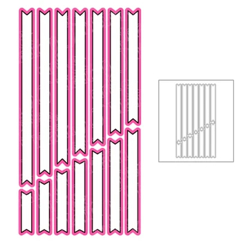 

2020 New Banners Frame Label Metal Cutting Dies For DIY Embossing Decoration Greeting Card Cut Paper Album Scrapbooking No Stamp