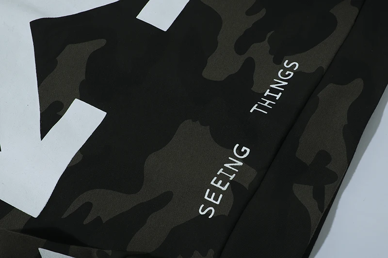 Камуфляжная косая полоска 19ss Off-White OW Мужская/Женская осенне-зимняя хлопковая модная повседневная свободная толстовка с капюшоном куртка с капюшоном