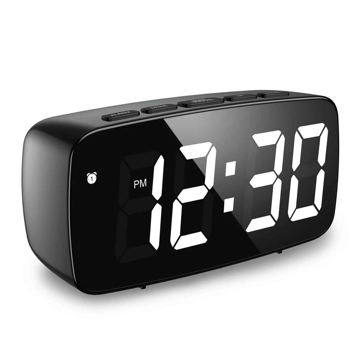 Snooze Electronic Digital Alarm Clock LED Light Light Control Time Thermometer U 