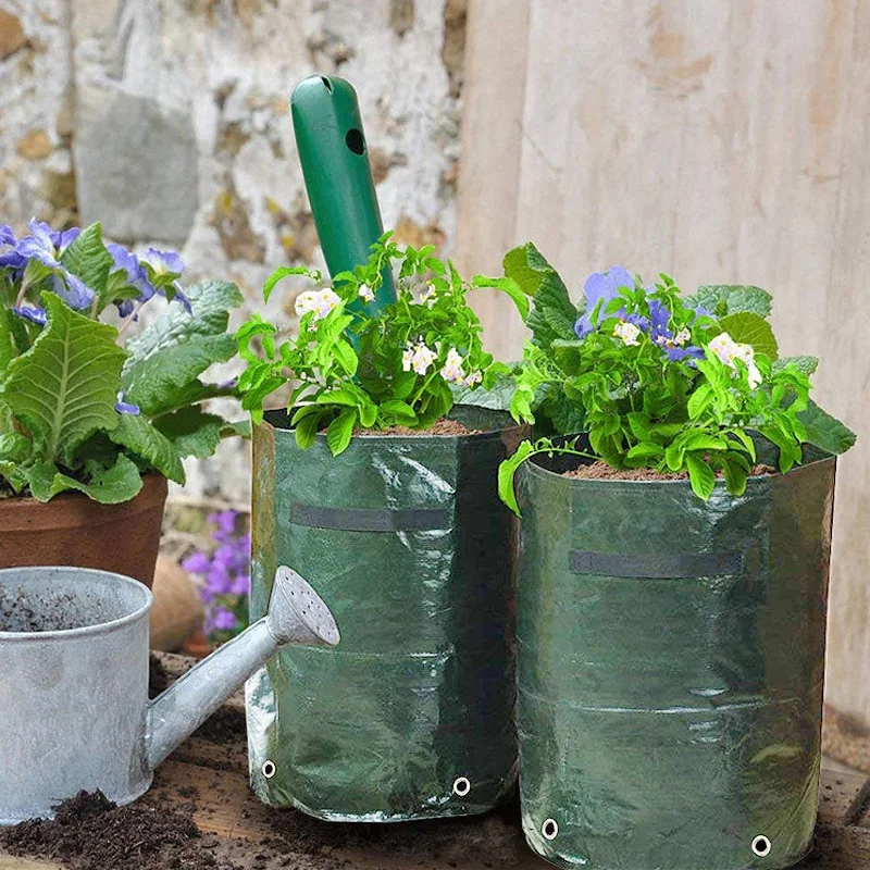 YQLOGY Potato-Grow-Bags, Garden Vegetable Planter with Handles&Access Flap  for Vegetables,Tomato,Carrot