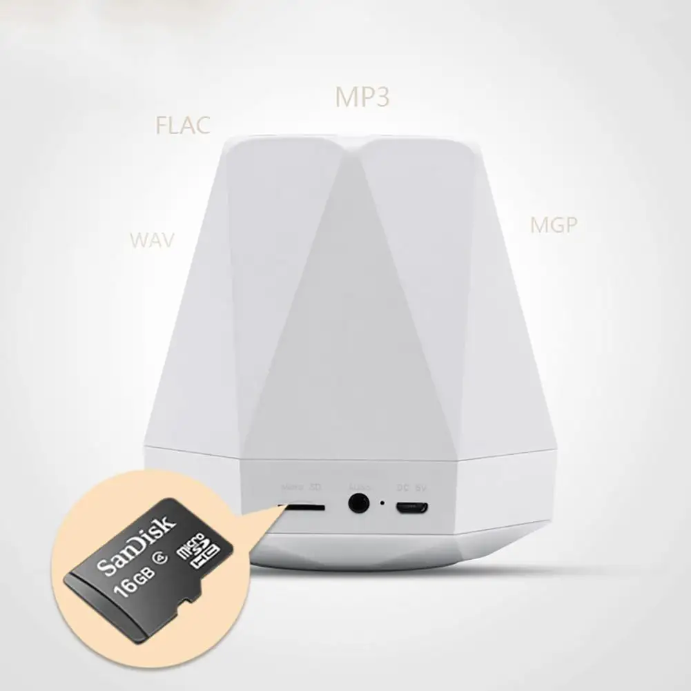 Bluetooth мини-динамик домашний инновационный будильник с цветным светодиодный светильник для мобильного телефона Bluetooth аудио устройство