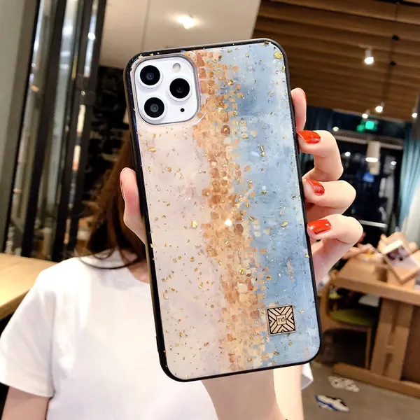 D38 Шикарный мраморный Золотой фольгированный чехол для телефона s для iPhone 11 Pro Max XS XR X 8 7 Plus 6 6s чехол Блестящий Мягкий силиконовый чехол для iPhone XS Max - Цвет: D38