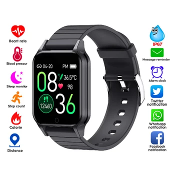 

Smart Watch Band Men Body Temperature Measurement Heart Rate Fitness Tracker Women Smartwatch Bracelet for Android IOS Phone