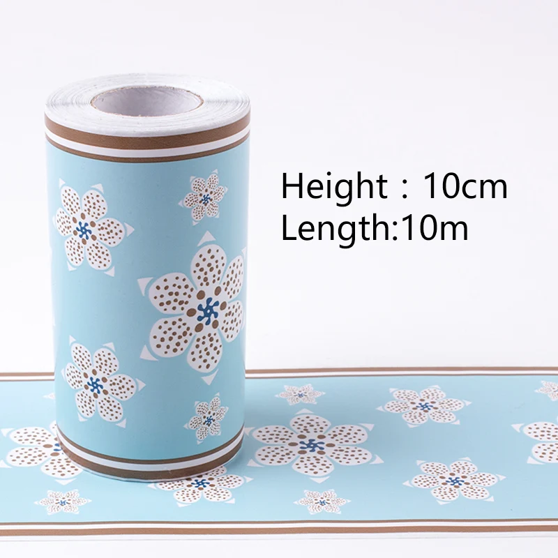 Self-adhesive waterproof 3D wall sticker kitchen bathroom skirting waist line wallpaper border removable sticker decoration