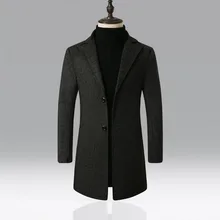SHUJIN мужской шерстяной костюм дизайнерское шерстяное пальто повседневный Зимний толстый теплый Тренч ветровка куртки пальто Прямая