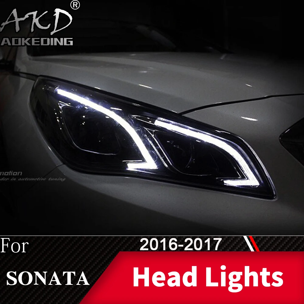 Фара для автомобиля hyundai Sonata- MK9 головной светильник s противотуманный светильник s дневной ходовой светильник DRL H7 светодиодный Биксеноновая лампа автомобильные аксессуары