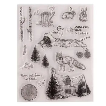 

Winter Animals Silicone Clear Seal Stamp DIY Scrapbooking Embossing Photo Album