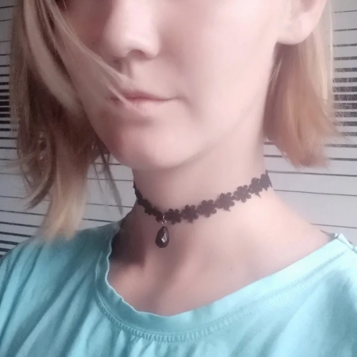 Hollow Designs Black Leather Velvet Choker Necklace Layer 13 H0df96a2e1d67402d94ca7653296051ecs