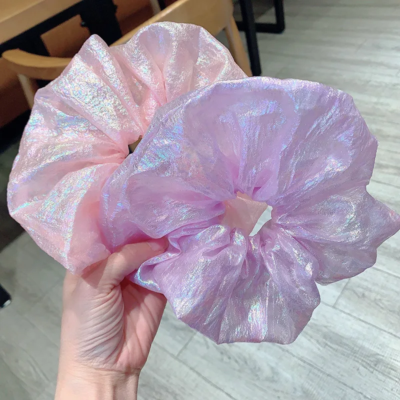 

1PC Summer Net Yarn Large Chiffon Hair Bow Hair Scrunchies For Women Elastic Hair Band Ponytail Holder Hair Tie Girl Accessories