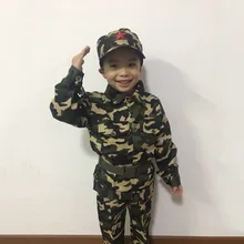 軍服子供のためのトレーニングスーツ少年特殊部隊戦闘ジャケットパンツセット陸軍迷彩子供兵士服(China)