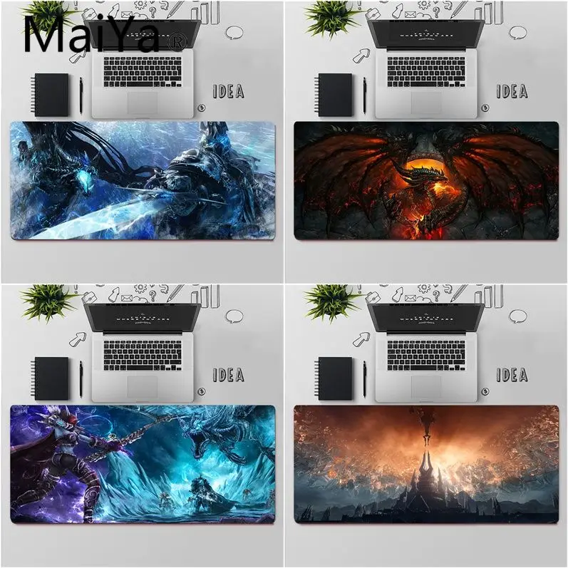 Maiya Top Quality World Of Warcraft Wow Lich King Laptop Gaming Mouse Mousepad Spedizione Gratuita Large Mouse Pad Tastiere Mat