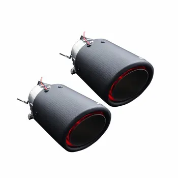 

Carbon Fiber Luminous Tail Throat With High Temperature Resistant Led Light Modified Car Exhaust Pipe Universal Model