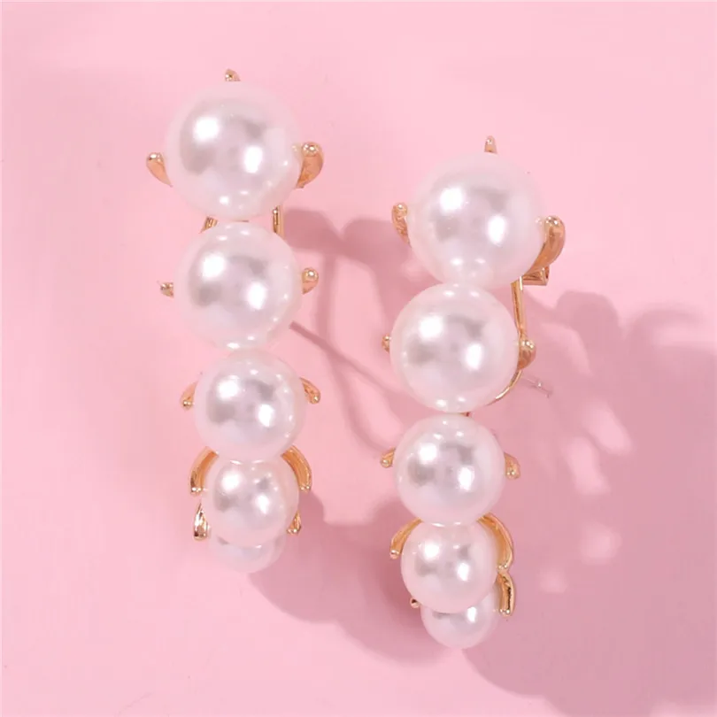 Simple Earrings Pearl Metallic Outer Irregular Shape Earrings For Women Acrylic Earrings Jewelry Boucle D`Oreille Femme 30AUG205