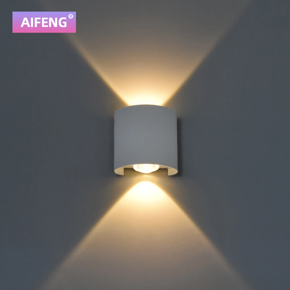 Luminária de Parede Iluminação para Cima para Casa Led de Alumínio para Áreas Ip65 à Prova Externas D'água Escada Quarto Banheiro Corredor 4 Luminárias de parede