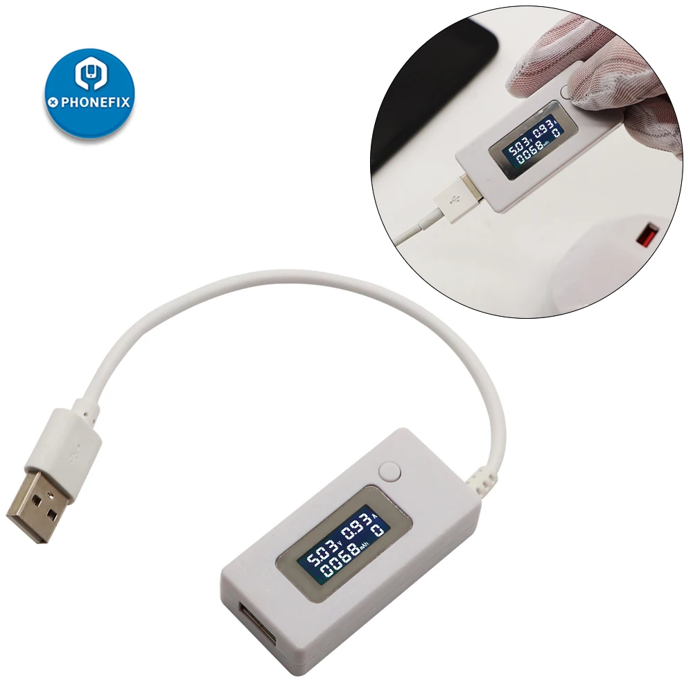 USB-тестер с ЖК-экраном для телефона измеритель выходного тока напряжения