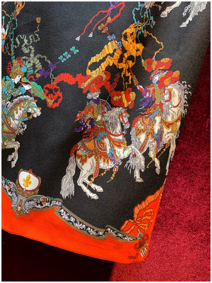 Svoryxiu женский осенне-зимний подиумный винтажный костюм с юбкой куртка с длинными рукавами и принтом воина+ юбка женский модный комплект из двух предметов