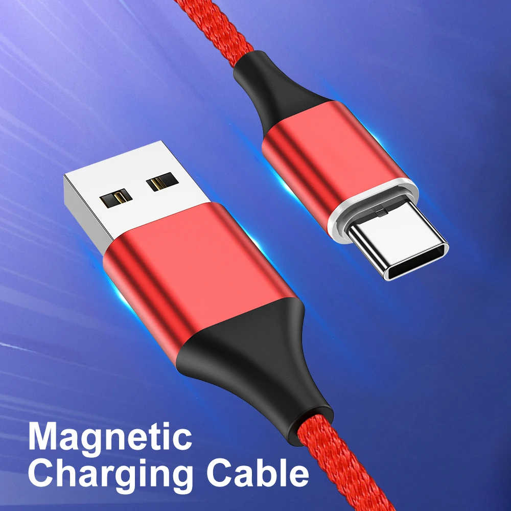 Магнитный зарядный кабель для быстрой зарядки Micro usb type-C кабель для мобильного телефона iPhone кабель для Xiaomi type-C Android Магнитный шнур