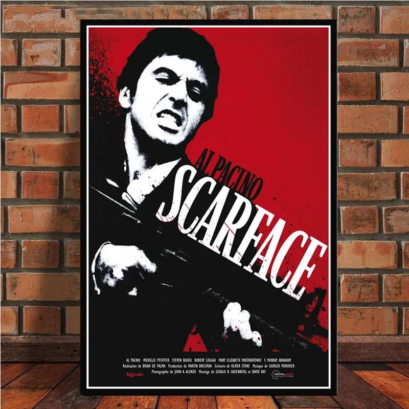 0006 AL PACINO Лицо со шрамом Гангстерский фильм художественный постер Картина Настенная картина для домашнего декора плакаты и принты - Цвет: 0006