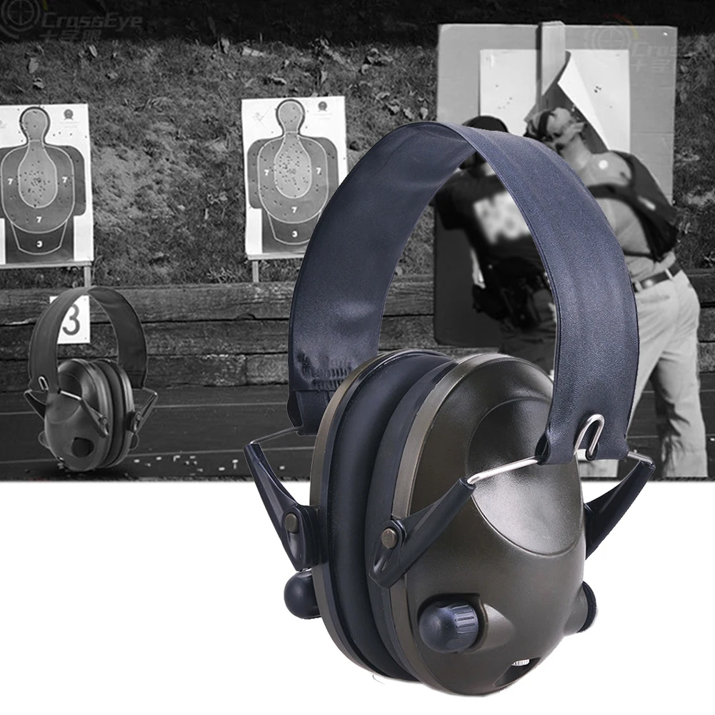 

Foldable Earmuffs Noise Reduction Electronic Sound Insulation Ear Protector Active Solid Hearing Protection Hunting Shooting