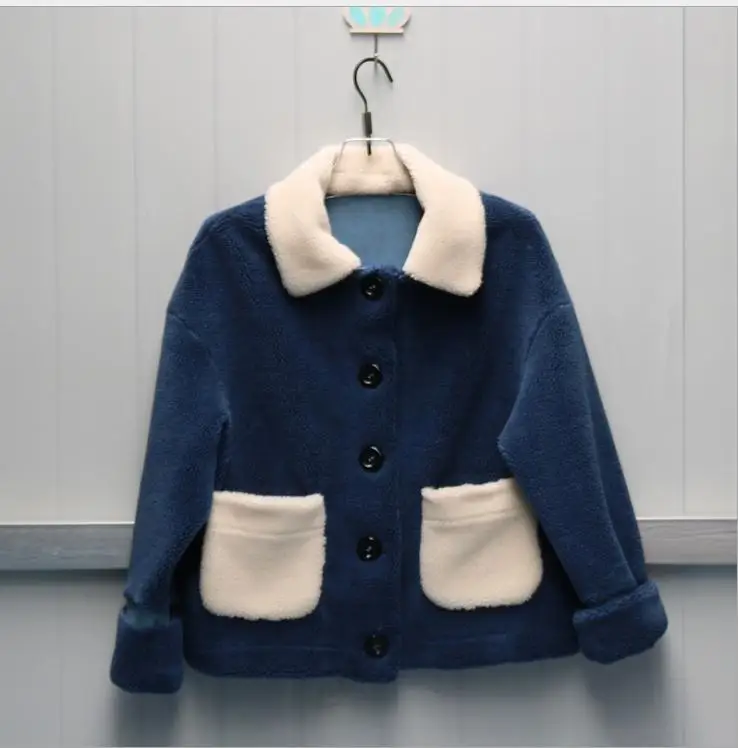 S/9Xl женские зимние осенние искусственная шерсть меховые куртки повседневные короткие sequion Лоскутные искусственный мех пальто Manteau Fourrure Femme J3051