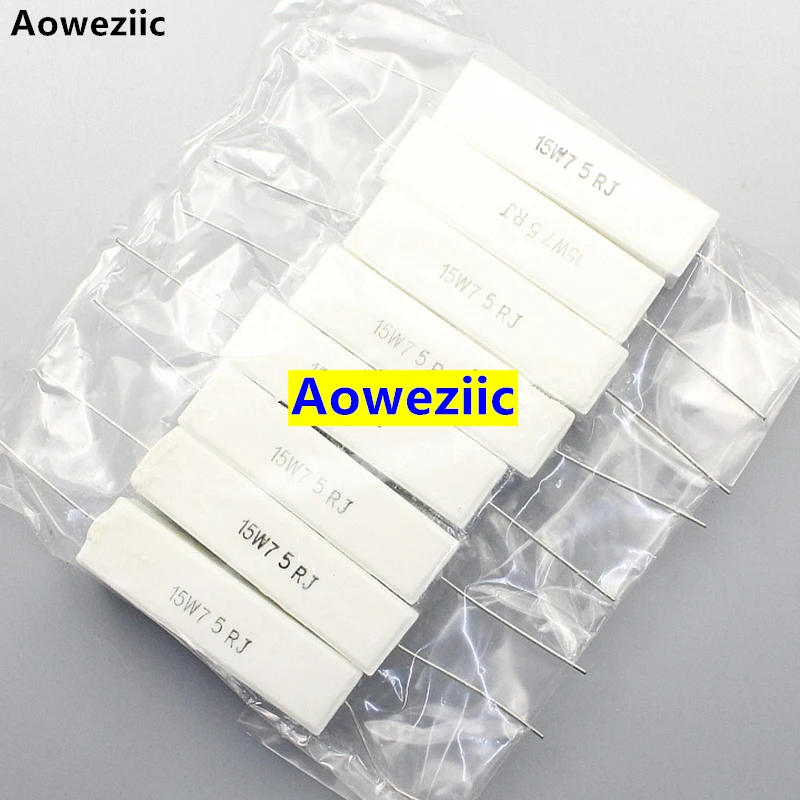 

Горизонтальный цементный резистор 15W75RJ 15w75Ω J RX27, 15 Вт 75 Ом 75RJ 15W7 5 Ом, керамическое сопротивление, точность 5%, сопротивление мощности, 10 шт.