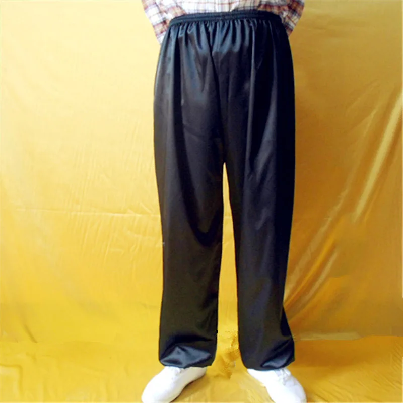 Tai Chi Pants Satin Silk Shiny Kung Fu Wushu Stage Performance Competition Clothing Size