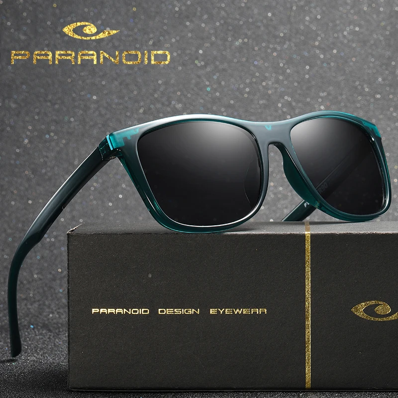 

PARANOID Vintage Sunglasses Polarized Men's Sun Glasses For Men Driving Black Square Oculos Male 8 Colors Model 8648