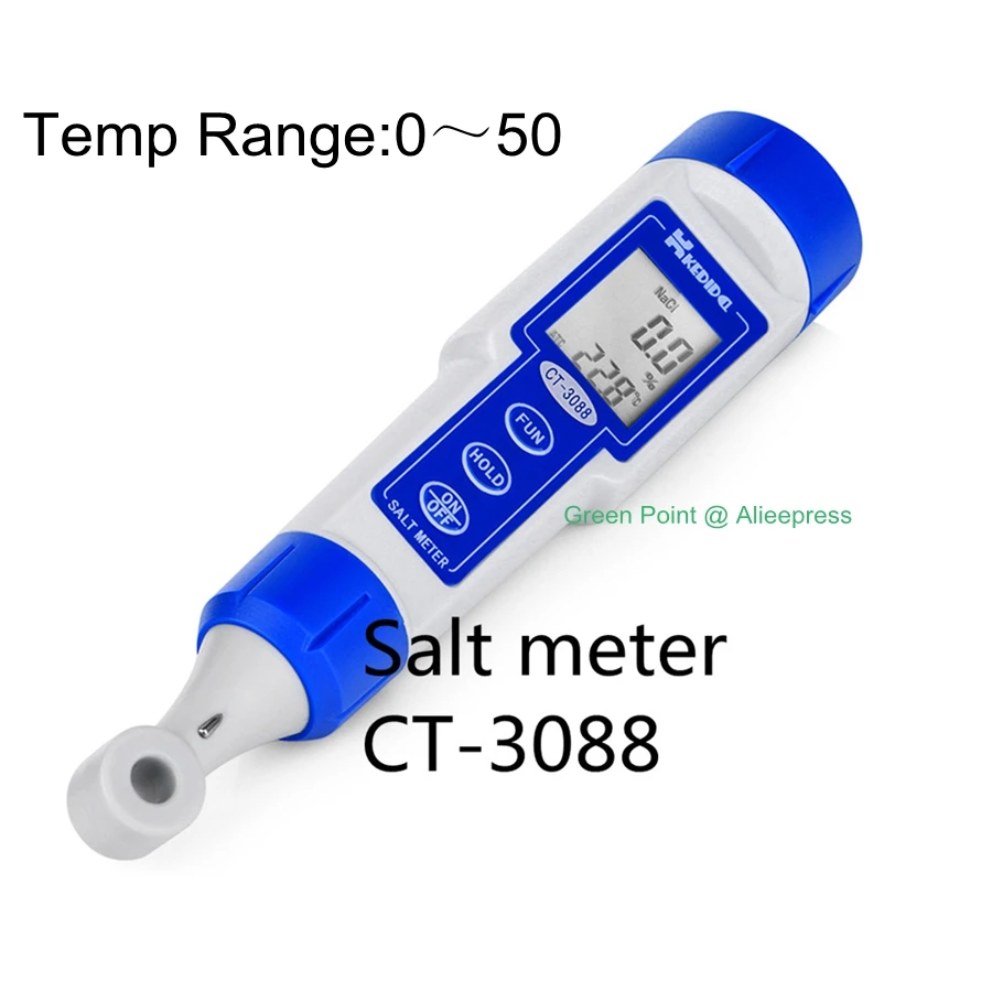 

Portable Pen Type CT-3088 Salinometer Electronic Salinity Meter Digital Salinity Tester Inductive Salt Meter Fish Pond Testing