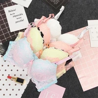 Biustonosz Push Up biustonosz i majtki komplet zestaw z haftowanym biustonoszem kobiety Plus rozmiar głębokie V bielizna 70 75 80 85 AB miseczka dla kobiet bielizna 2