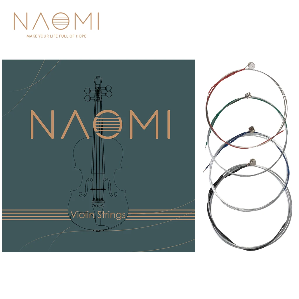 NAOMI полный набор струн для скрипки 4/4 3/4 1/2 1/4 1/8 Струны G D A & E струны сердечник из