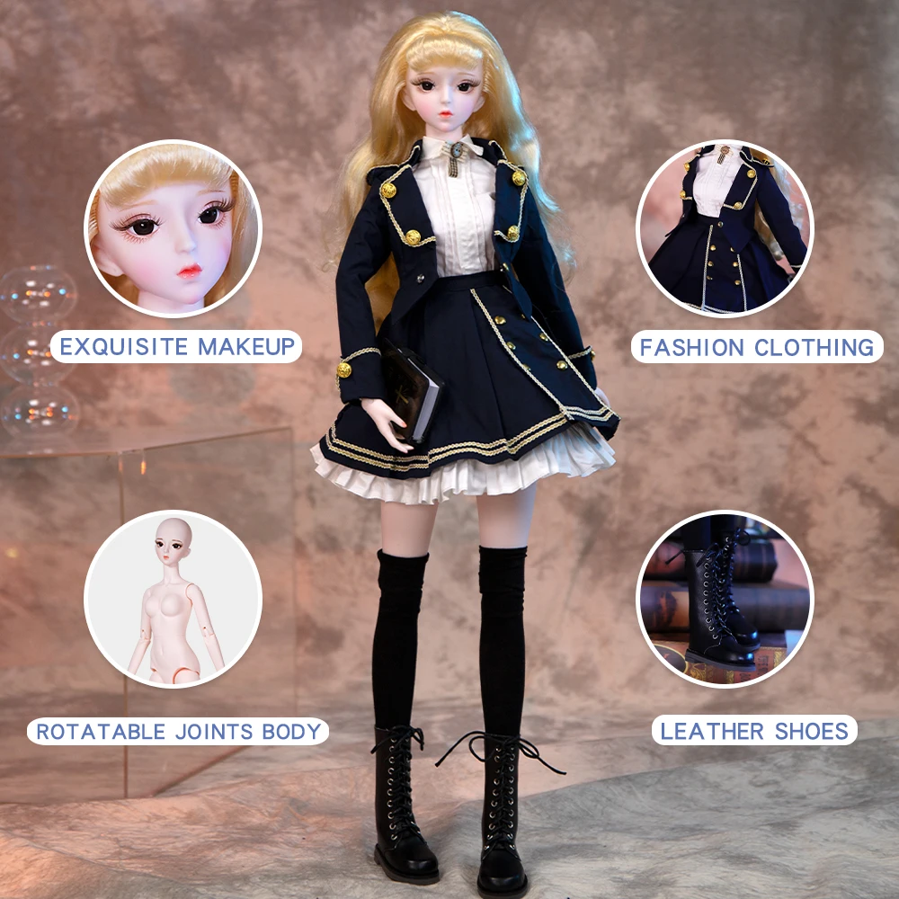 BJD 1/3ドール フルセット 本体 60cm 球体関節人形 眼球 洋服 妖精 夢の