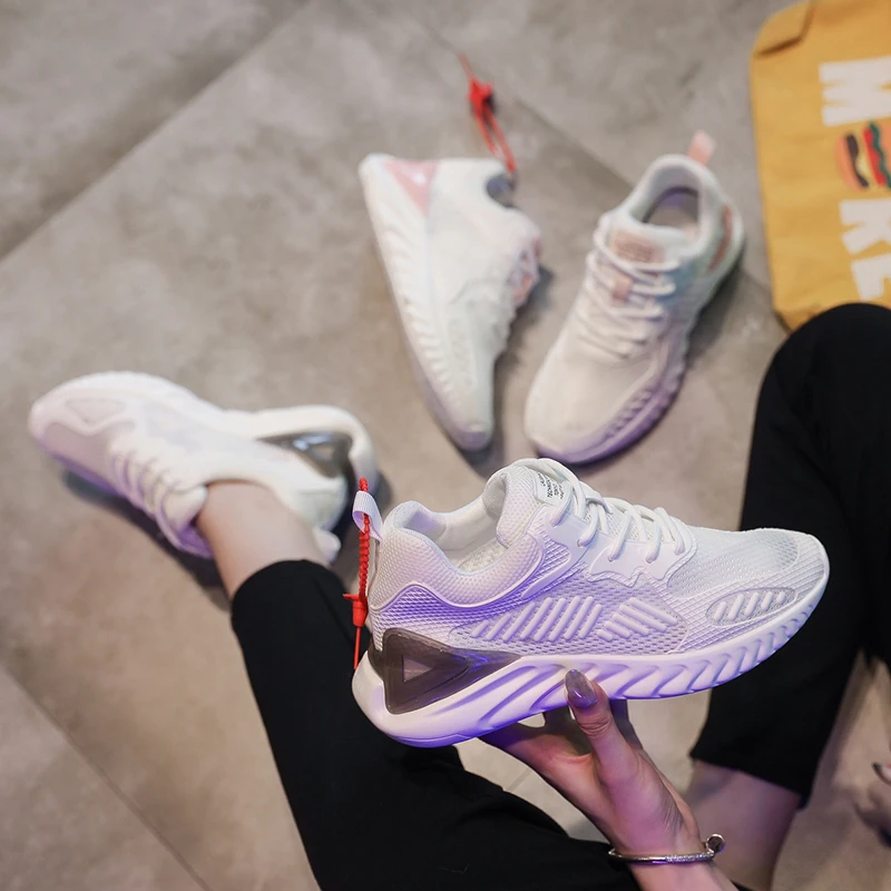 

Round Toe Lace-up Sneakers White Women Flats Rubber Ladies Shoes Comfortable Shoes Women Casual Vulcanized Shoes Woman Autumn