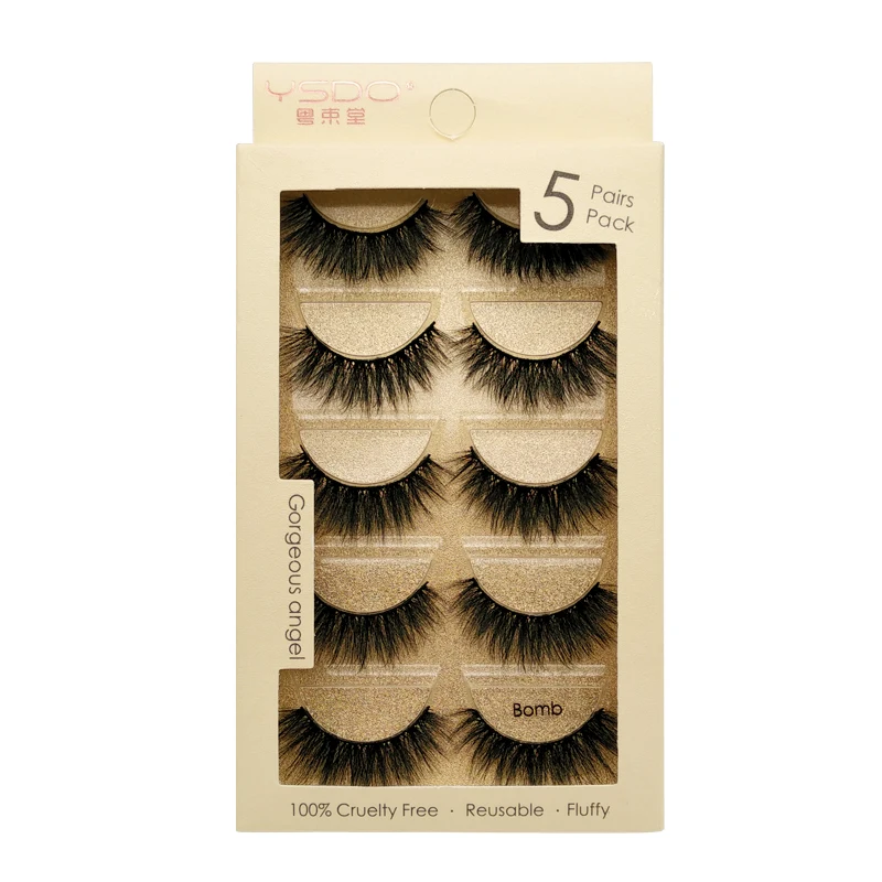 Natural Black 3D Mink False Eyelashes Makeup Tool