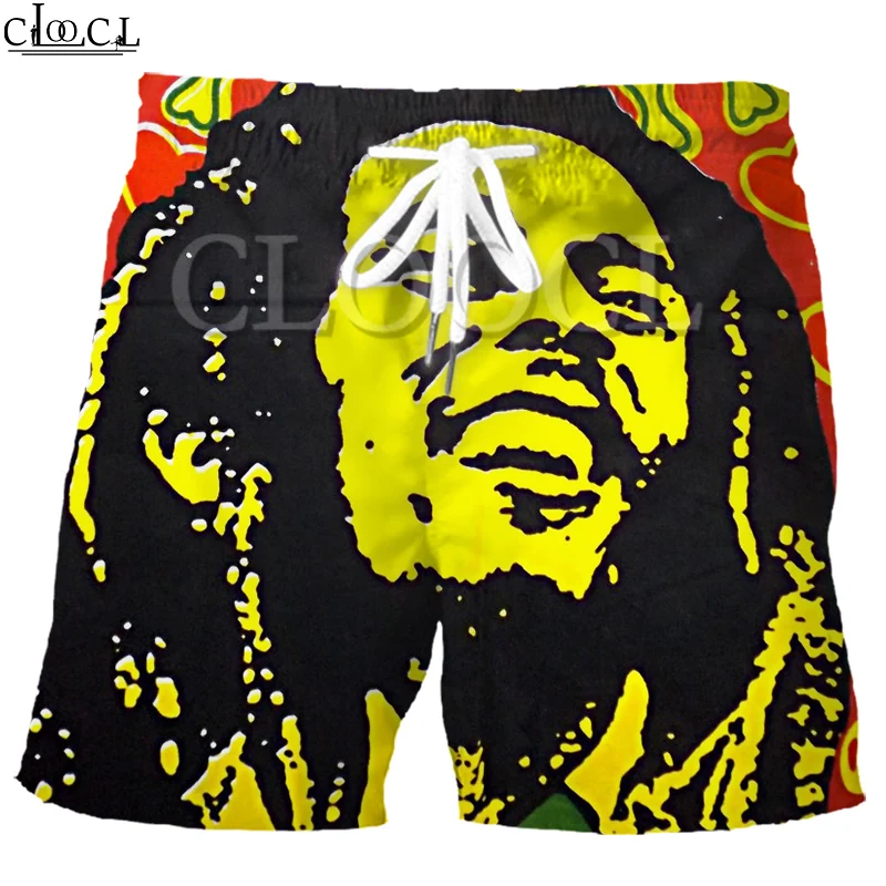 CLOOCL Singer Reggae Creator Bob Marley 3D Print Fashion Men Shorts Loose Harajuku Summer Beach Casual Hip Hop Wild Shorts