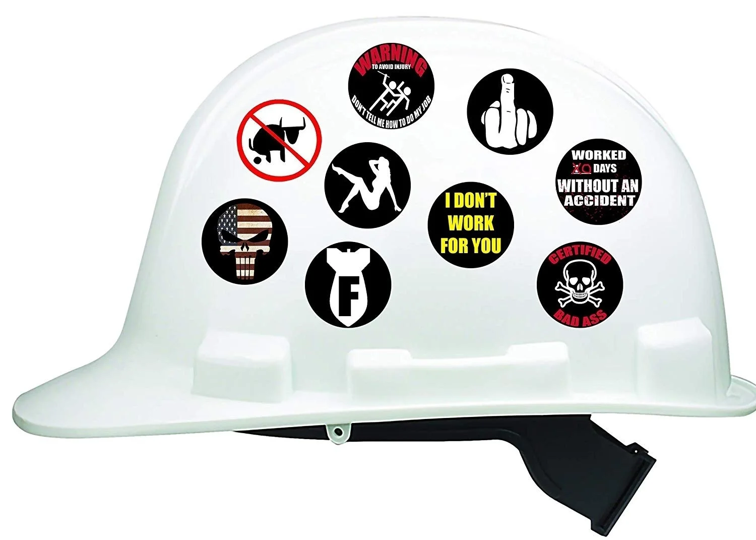 Для работы жесткая наклейка со шляпой 12 наклейки для ПК Toolbox лучшие продажи смешной строительный работник механик ценностный пакет