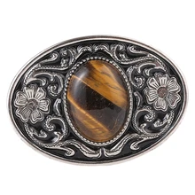 Men's Retro Style Cowboy Replacement Belt Buckle Flower Pattern Buckle 9x7cm
