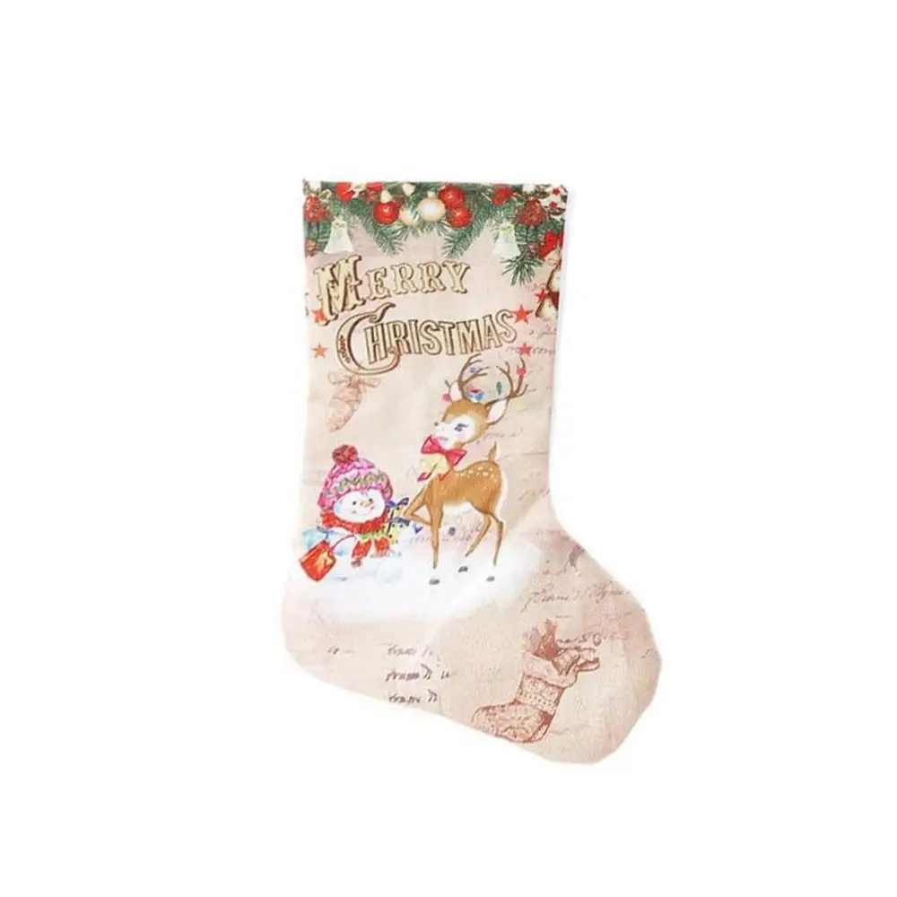 Тканевый мешок для конфет Рождество чулок большой камин магазин рынок деликатные украшения год Рождественские украшения для дома