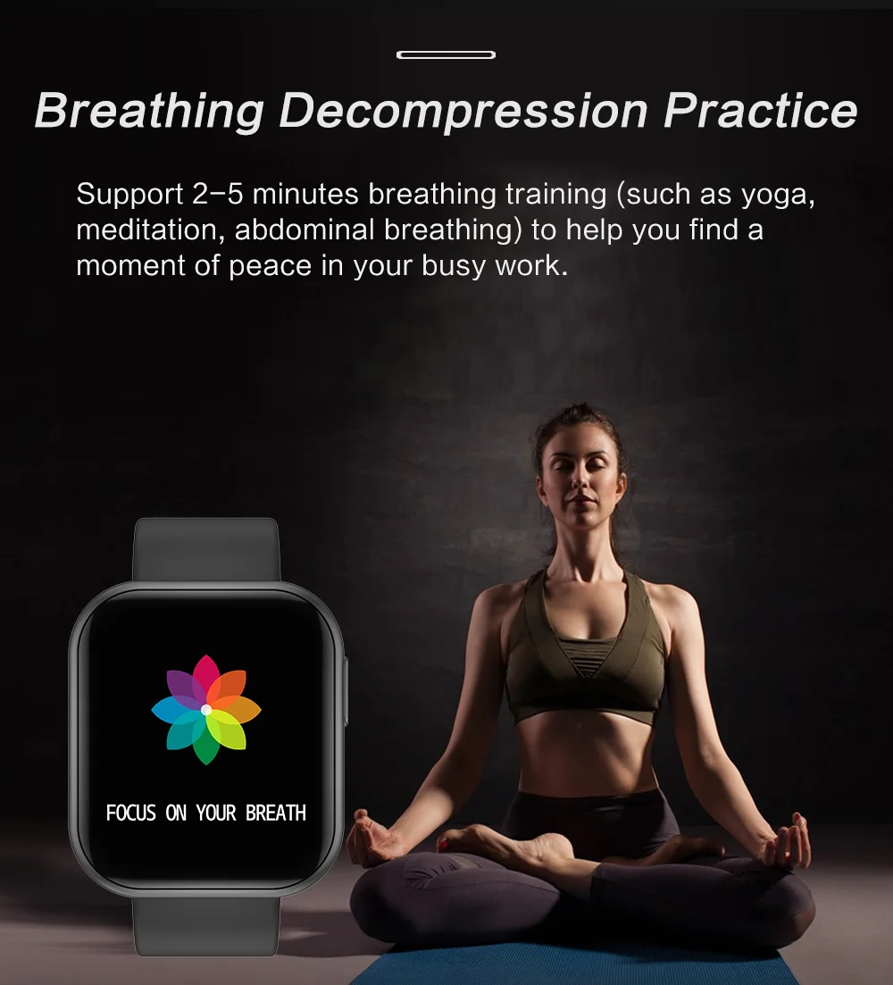 2021 New 1.69 Inch Smart Watch Men'S Sports Fitness Tracker Alarm Clock Heart Rate Sleep Monitoring Smartwatch Android Women