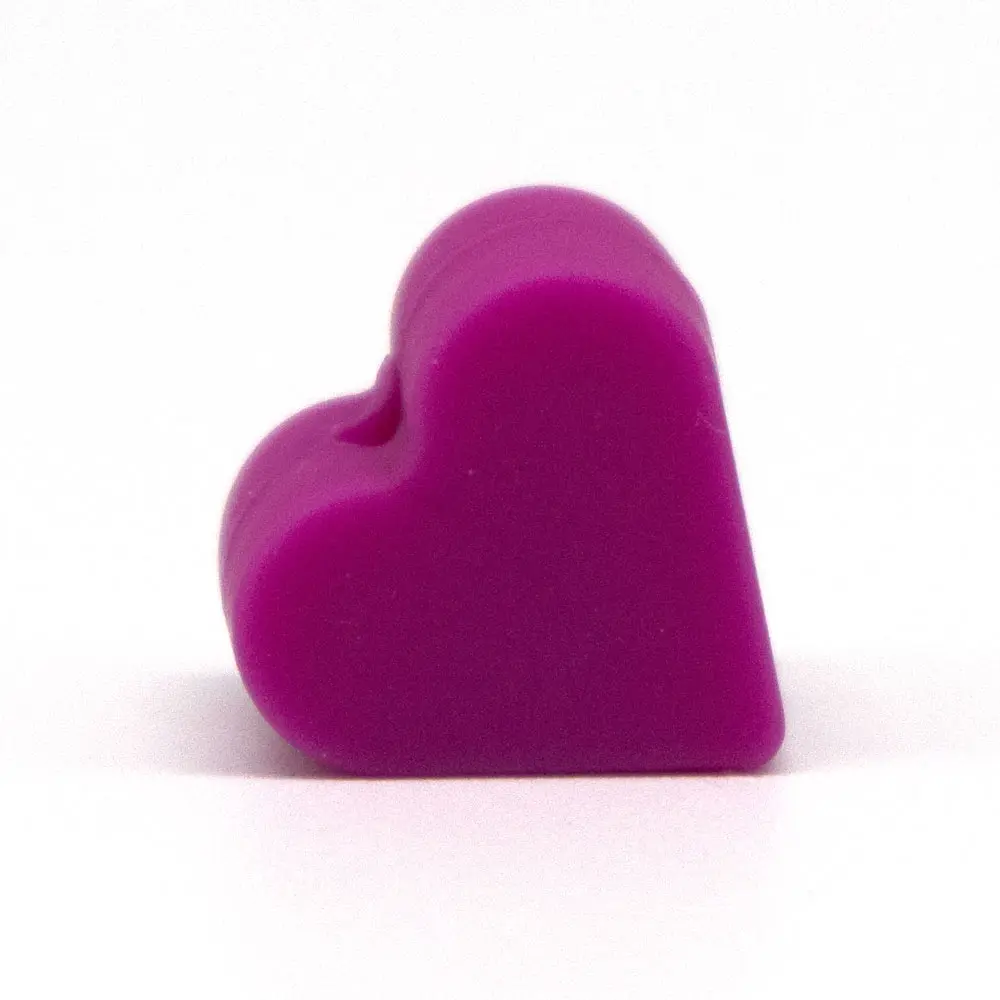 Fushia Heart GYLAXIDO 50 шт. Мини Сердце Корона Звезда Perle силиконовые бусины сделай своими ругами слингобусы бусины BPA свободные бусины для изготовления ювелирных изделий игрушка - Цвет: Fushia Heart