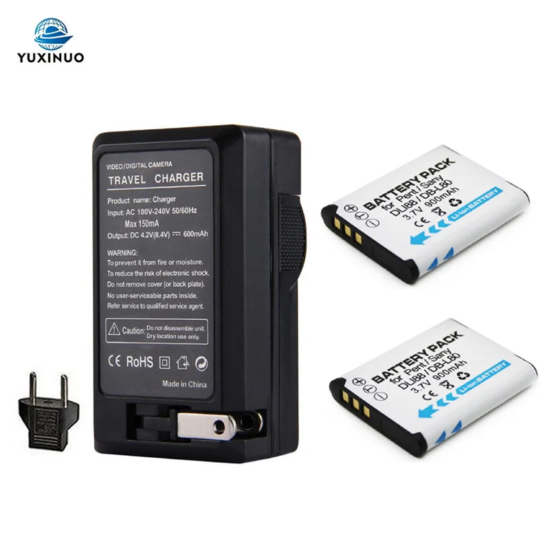 3 7 V 900 мА/ч D-Li88 DB-L80 DB-L80A Камера Батарея + AC Зарядное устройство для Sanyo VPC-CG10 CG20 PENTAX