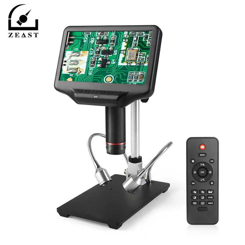 

AD407 3D HDMI Digital Microscope 7 Inch Screen Electronic Soldering Microscope for Phone Repair With Adjustable Stand