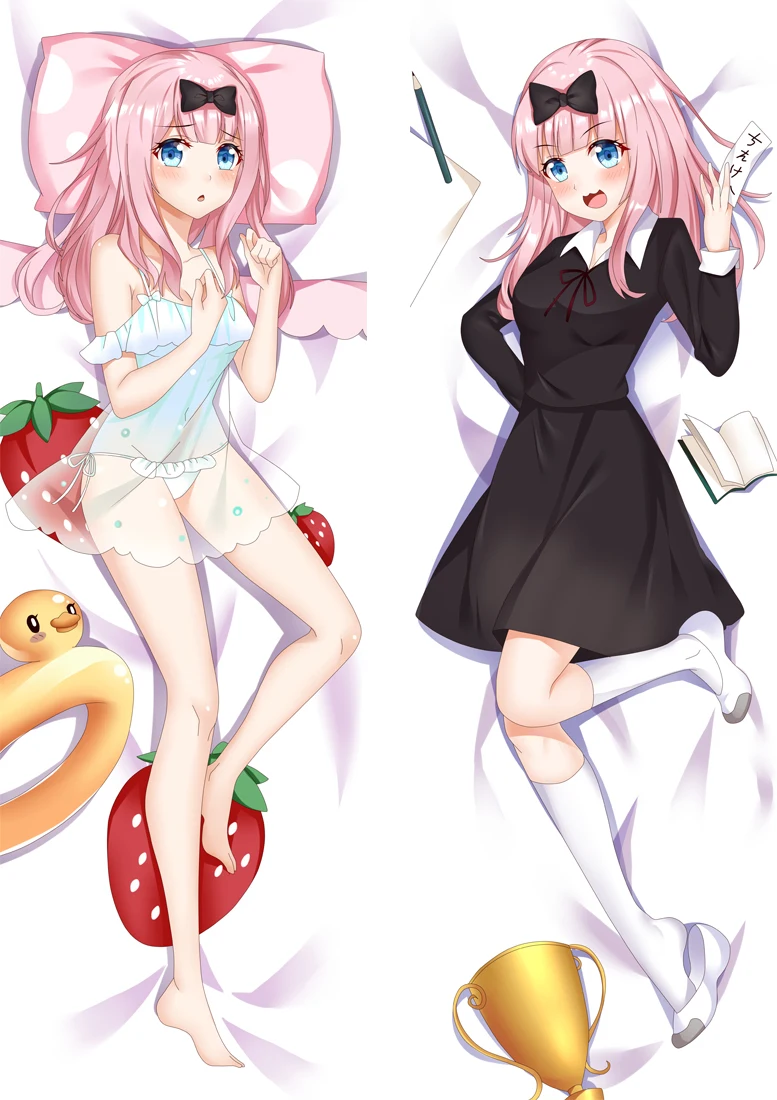 

Anime Pillowcases Kaguya-sama: Love Is War Fujiwara Chika Cute Girl Dakimakura Bedding Hugging Body Throw Pillow Case Cover Gift