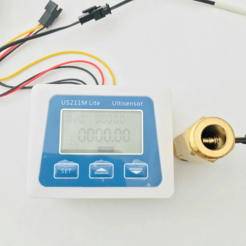 Цифровой ЖК-дисплей датчик расхода воды расходомер ротаметр температура запись времени с G1/2 дюйма Датчик потока