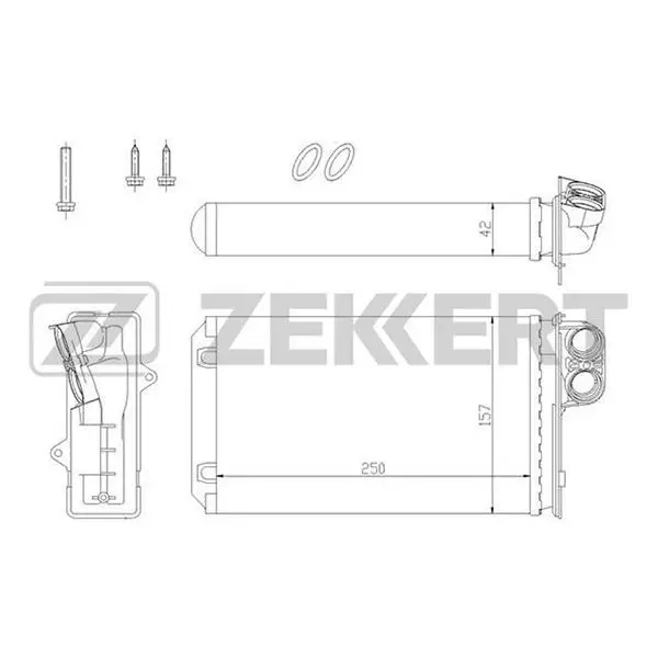 Радиатор отоп. Peugeot 405 87- 406 95 ZEKKERT mk-5067