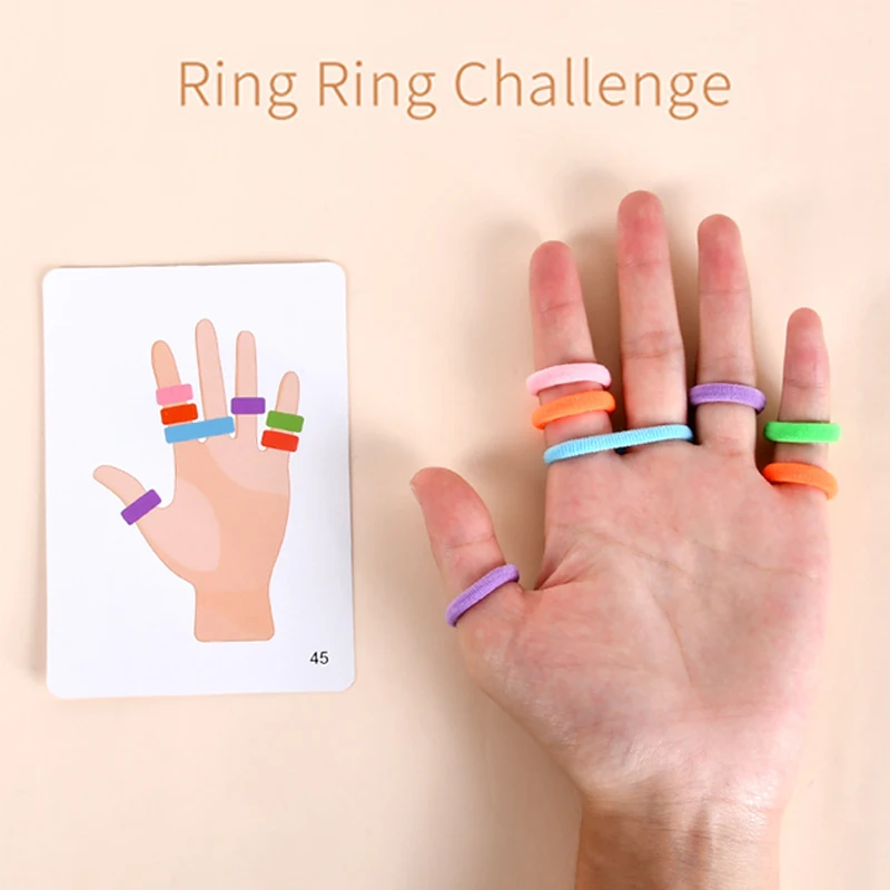 Kids Finger Ring Board Game Color Matching Toys Interactive Party