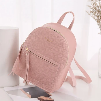 

Fashion Lady PU Backpack Mini Soft Touch Multifunction Small Backpack Women Lady All-match Sweet Shoulder Bag Women