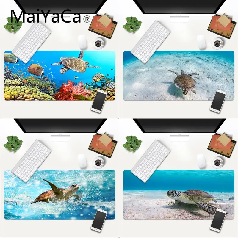 

The bottom of the Sea Turtle Gaming Mouse Pad Gamer XXL Mouse Pad Anime Laptop Desk Mat Decorate Your Desk Non-Skid Rubber Pad