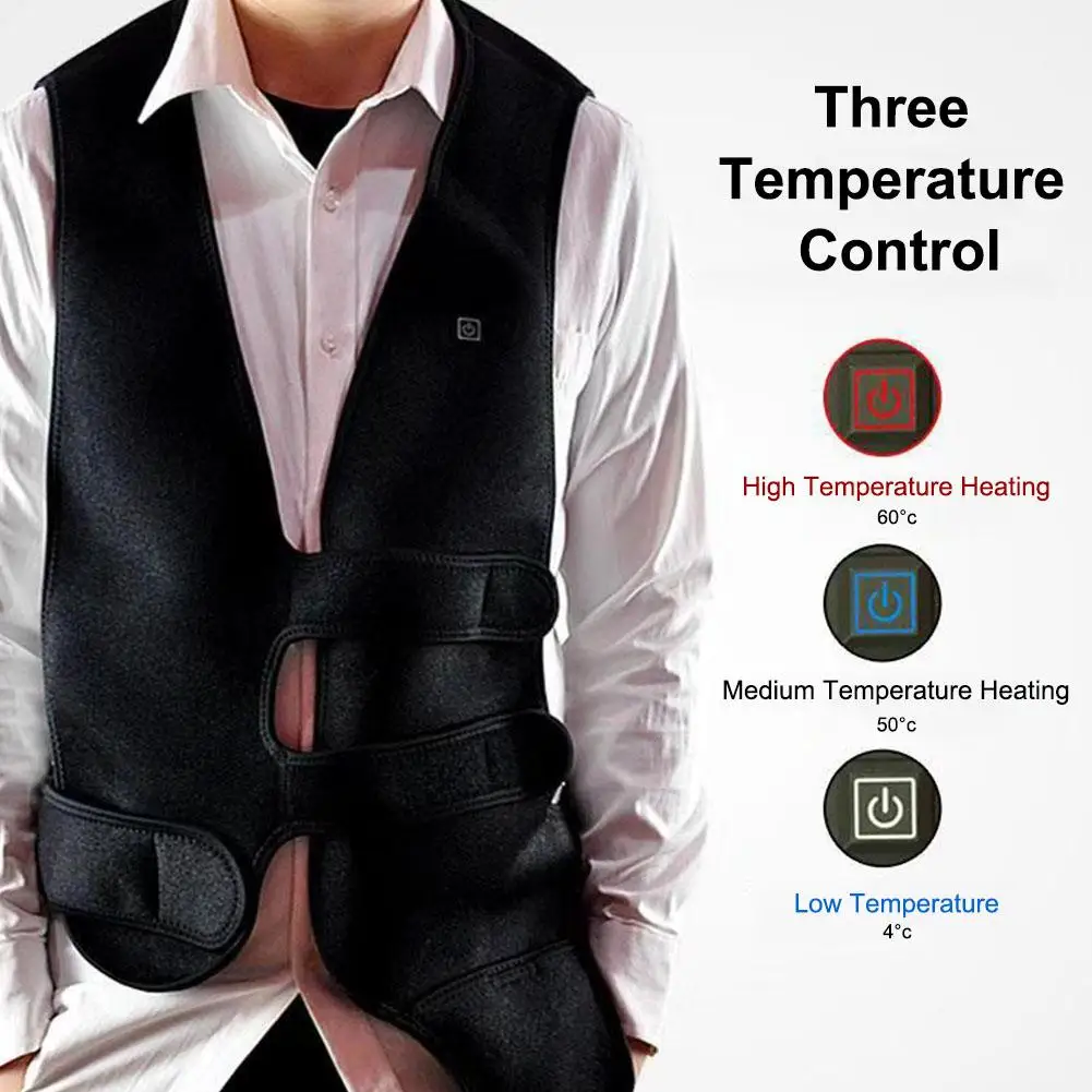 Soft Electric Heated Vest For Men Carbon Fiber Heating Waistcoat USB Thermal Winter Warm Jacket For Outdoor Sports Hiking Skiing
