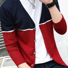 Новинка года; осенний красивый мужской свитер в Корейском стиле; кардиган; свитер; осенняя одежда для отдыха; цвет; свитер