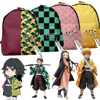 

Backpack Demon Slayer: Kimetsu No Yaiba Canvas Bag Tomioka Giyuu School Bags Girls Children Bag Notebook Kids Backpack 2020 new